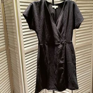 MADEWELL short sleeve textured faux wrap Dress size S NWOT